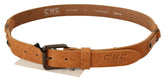Costume National Light Brown Buckle Waist Belt